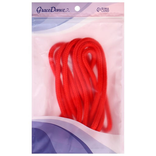 Скакалка гимнастическая Grace Dance, 3 м, цвет красный фото 3