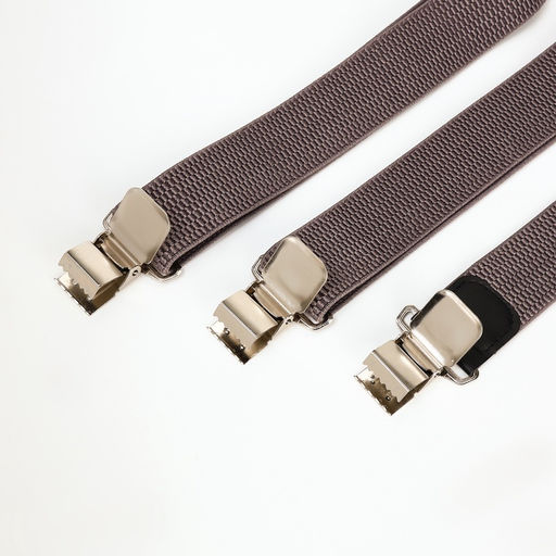 Подтяжки взрослые «Великан» для полных, ширина 3.8 см, серый