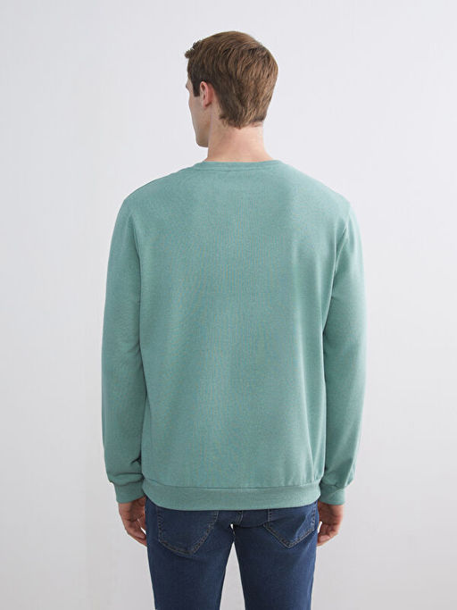 Bisiklet Yaka Erkek Sweatshirt