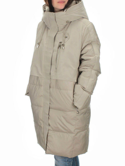 C223 GRAY/BEIGE Куртка зимняя женская (200 гр. холлофайбера) - Fashion фото 3