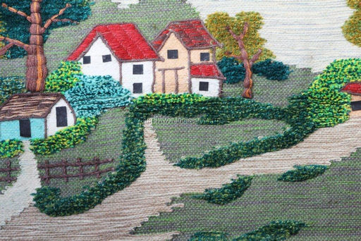 Гобелен (100*80см) состав: джут, хлопок № Гб1159 - Ганг фото 2