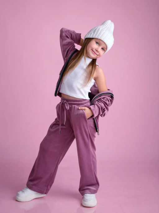 КД1249-М Костюм велюровый ЦВЕТ: СИРЕНЬ