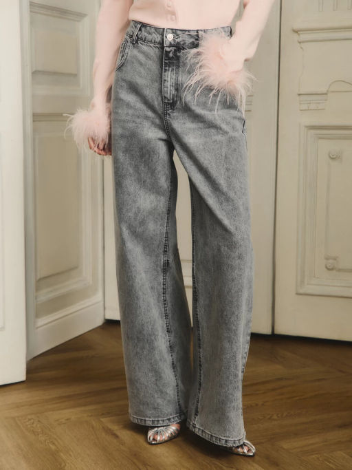 Джинсы wide leg с высокой посадкой / Zarina