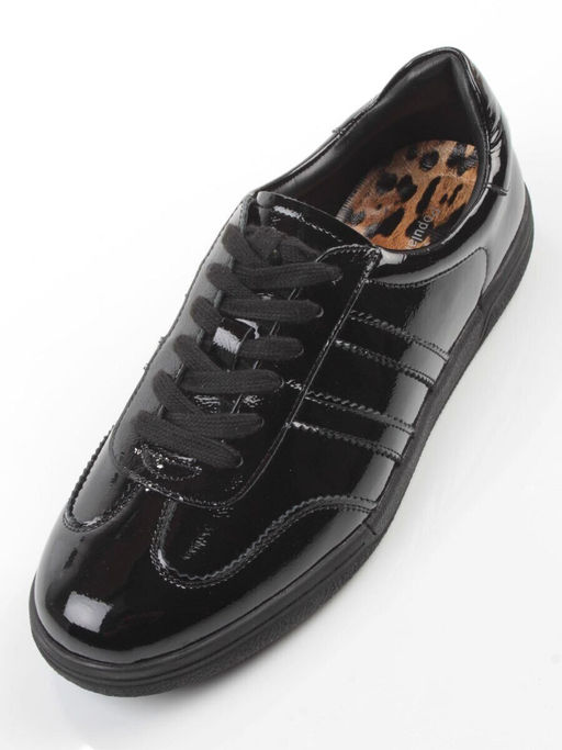 03-B6C-7AG BLACK Кеды женские (натуральная кожа)