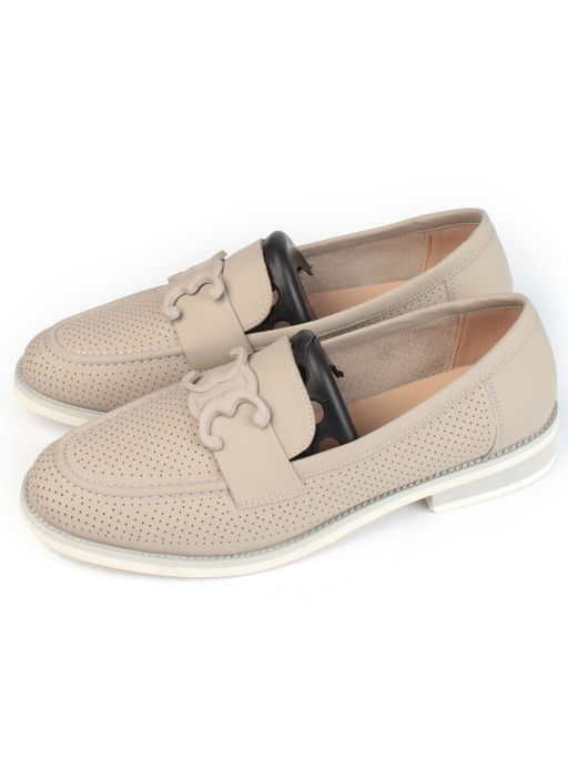 06-PDJ72-2 GRAY/GREEN Туфли женские (натуральная кожа) - Фабричный китай фото 4