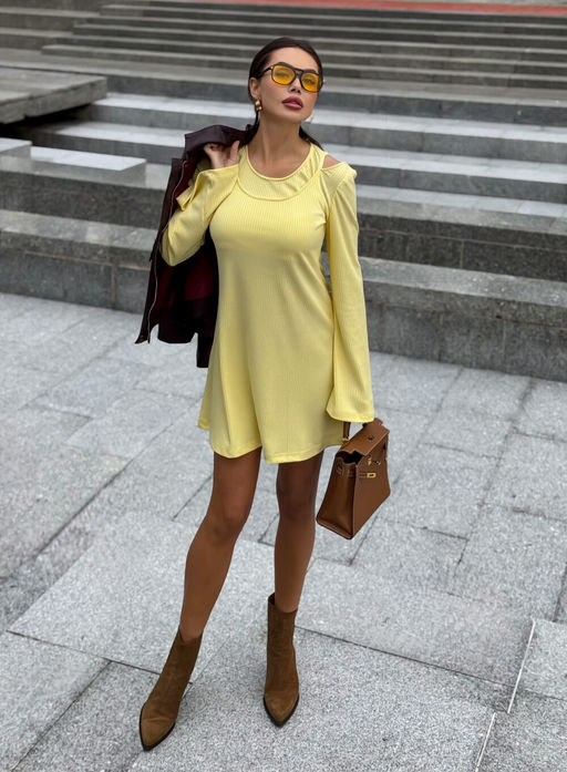 Платье AURA 3306-176 сливочное масло