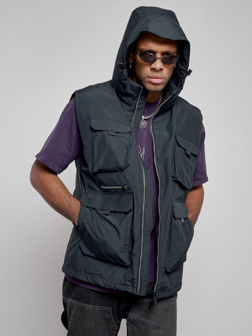 Куртка - жилетка трансформер 2 в 1 мужская зимняя темно-синего цвета 2409TS - Mtforce фото 25