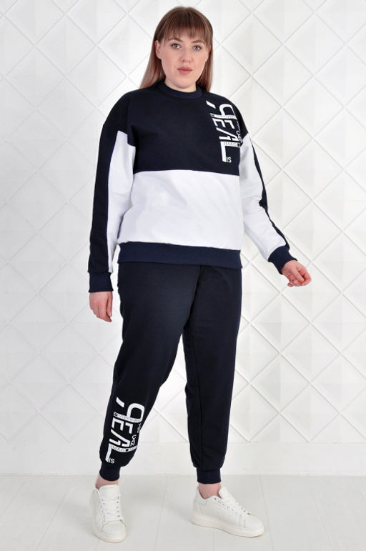 Арт.2310 Костюм женский  46-54 (5шт.) Цвет:синий, белый