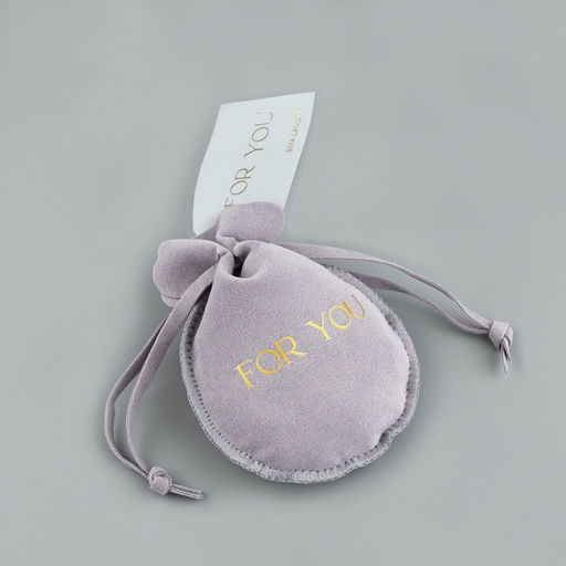 Цена за 5 шт. Мешочек подарочный замшевый Для тебя, серый, тиснение, 9?12 см 1.5 см