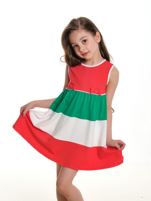 Платье для девочки UD 3293 коралловый/зеленый - Mini maxi фото 3