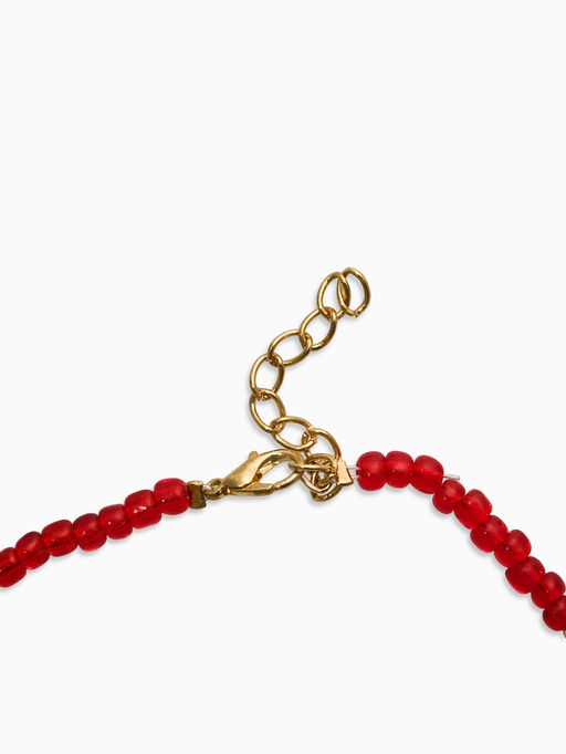 Колье из бисера «Вишня», 40 см, красное в золоте