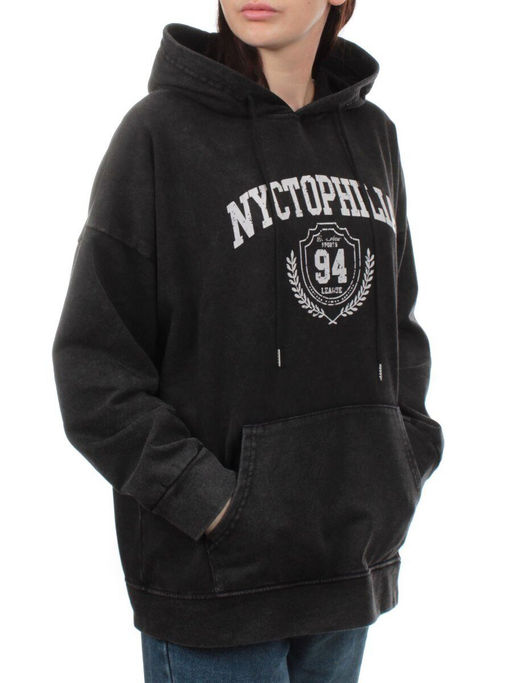 T312 BLACK Худи женское (90% хлопок, 10% полиэстер) - Fashion фото 2