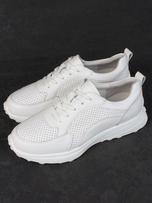 05-HY24-1D WHITE Кроссовки женские (натуральная кожа) - Фабричный китай фото 4