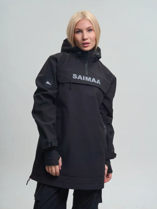 Анорак женский "Saimaa", мембрана, черный