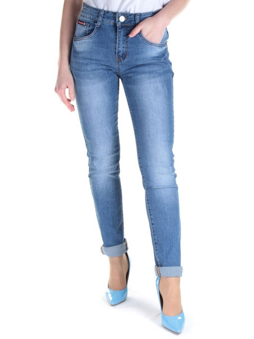 5561 BLUE Джинсы зауженные женские SASANTA - Фабричный китай фото 8
