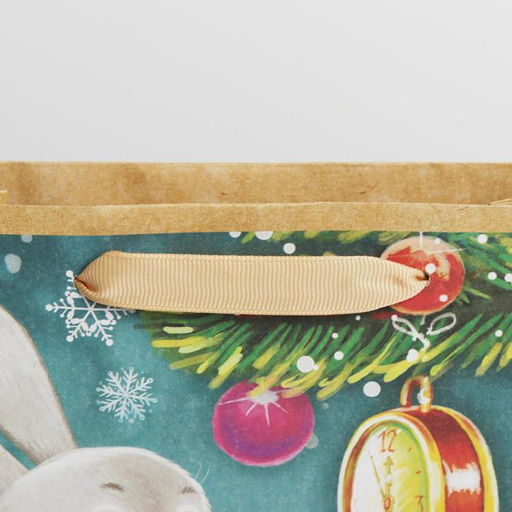 Пакет крафтовый вертикальный С Новым годом!, ML 23 27 8 см - Дарите счастье фото 2