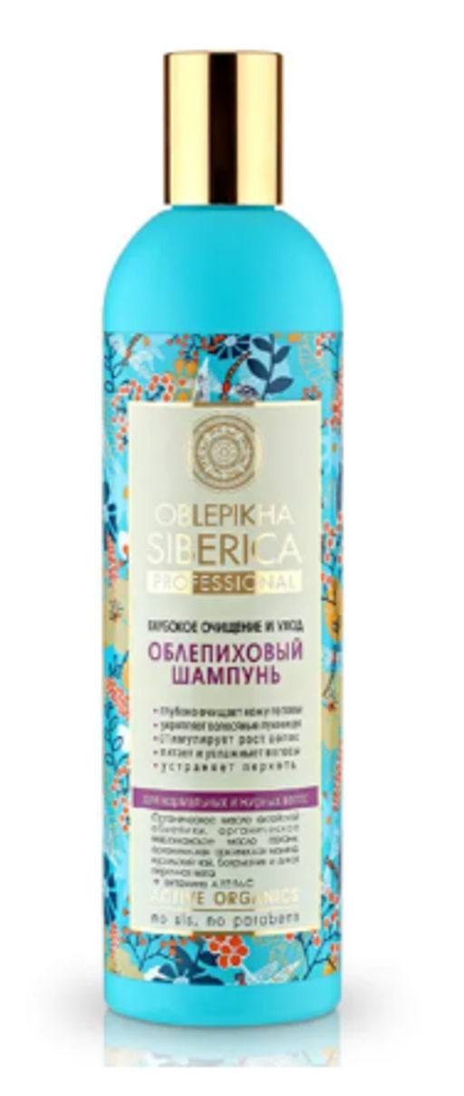 "NS" OBLEPIKHA Шампунь глубокое Очищ.и Уход д/норм.жирных волос 400мл
