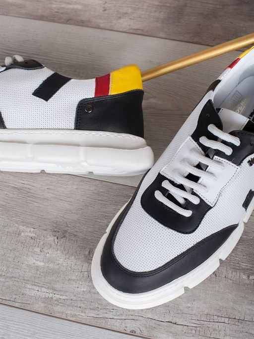 Мужские кроссовки модные, легкие и практичные 0092-L1 Белый - Piniolo фото 4