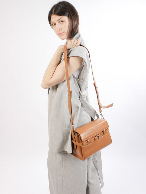 LACCOMA сумка Y2501-2-рыжий натуральная кожа