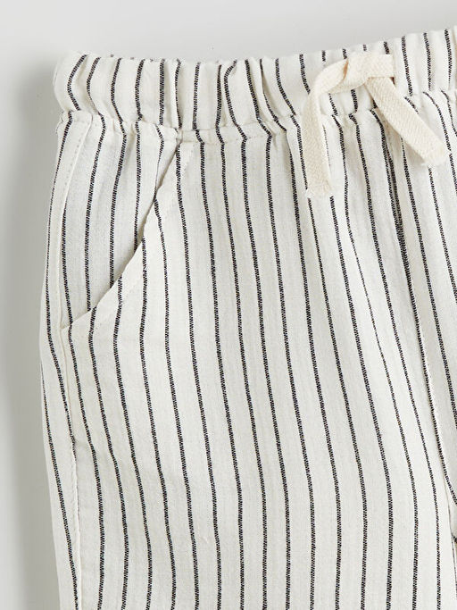 Beli Lastikli Cepli ?izgili Erkek ?ocuk ?ort