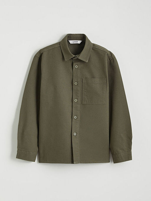 Basic Uzun Kollu Erkek ?ocuk G?mlek