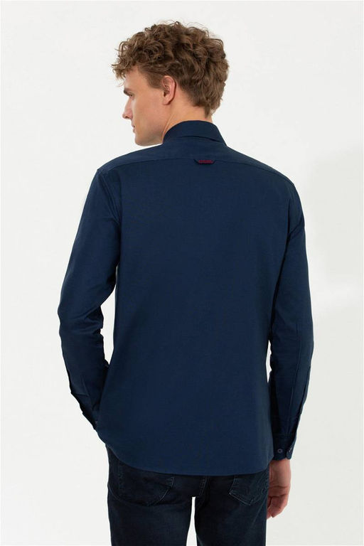 Рубашка мужская темно-синяя Uzunkol Basic - U.s. polo assn фото 11
