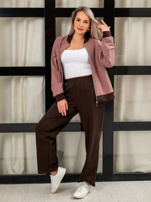 Костюм женский Модный Молочный шоколад М-233К MODAMICA
