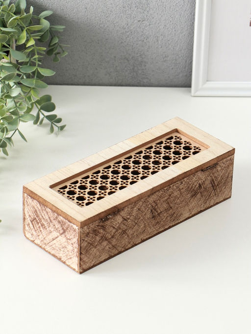 Шкатулка для украшений  Сердце там где ты, для чая, 3 деления, дерево, 9.7?24?7 см