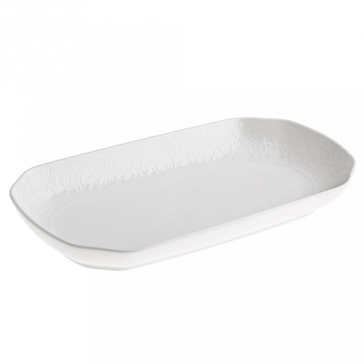 "Русь" Блюдо фарфоровое 310х171х38мм, белый, рельефный декор (Китай)