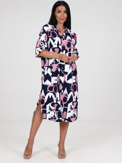 5118 ПЛАТЬЕ (Синий/розовый) - А-дина фото 3