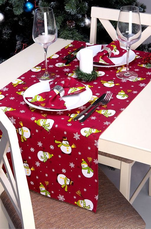 Дорожка на стол из рогожки 145x45 Happy Fox Home  фото 50