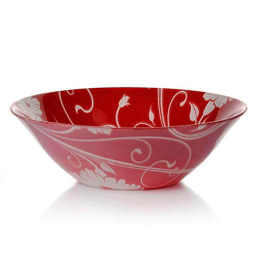 Рэд Серенейд (Serenade Red) Салатник стеклянный 350мл, д14см, h4,5см, набор 6шт, цветная коробка, Pasabahce (Россия)