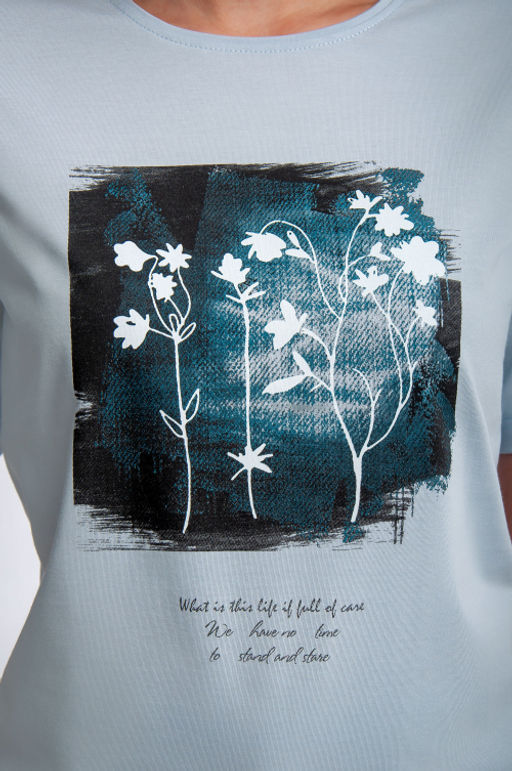 Арт. 31112 Футболка женская 44-52 (5 шт) Цвет:небесный - Калинка фото 14