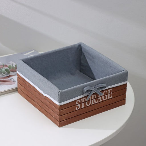 Корзина для хранения Доляна Storage, 232311 см, дерево, большая, цвет коричневый, серый  фото 2