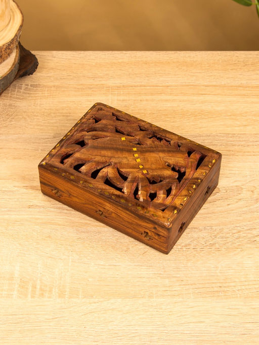 Шкатулка резная «Хранитель», 18×13×6 см, дерево шишам