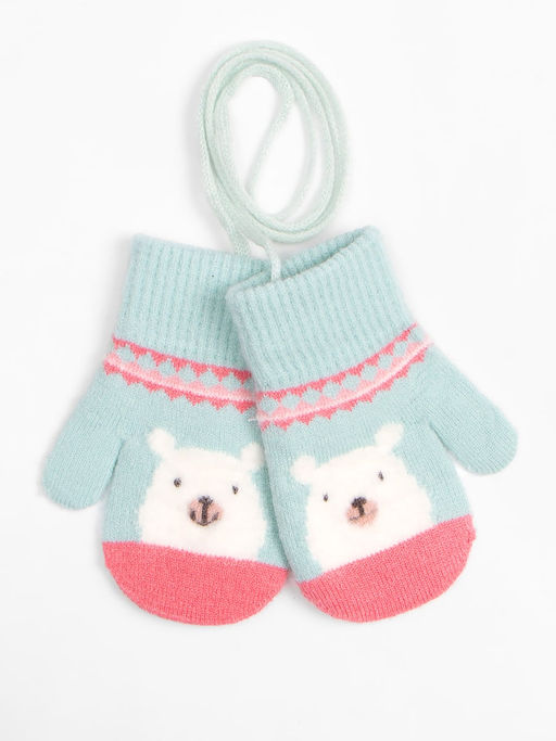 Варежки детские на шнурке Kim Lin