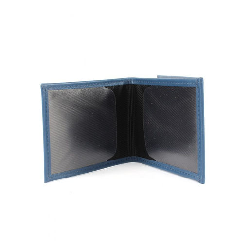 Обложка Croco-у-603 (для студ.билета+карточки) натуральная кожа синий бергамо (47) 265294  фото 3