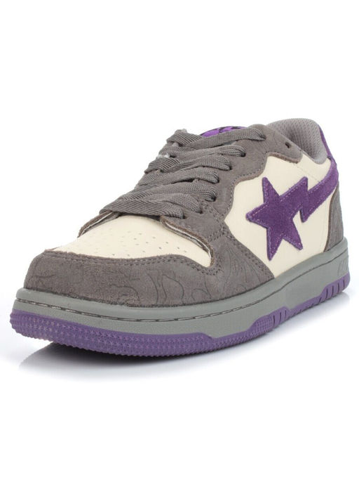 05-717-13 DARKGRAY/PURPLE Кроссовки женские (натуральная замша, натуральная кожа)