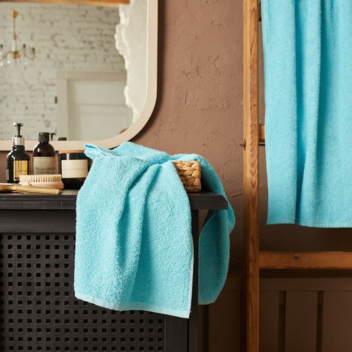 Полотенце махровое Экономь и Я 30*60 см, цв. голубой, 100% хлопок, 320 гр/м2  фото 11