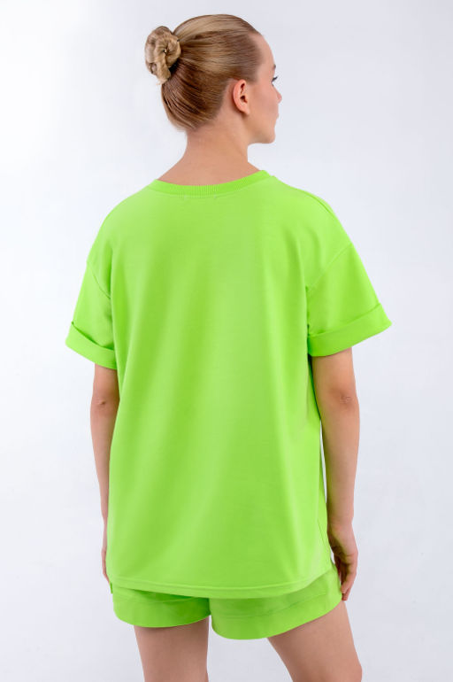 Арт. 2370 Костюм женский с шортами 42-48 (4 шт) Цвет:салатовый - Калинка фото 3