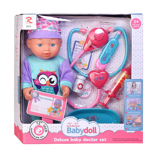 Пупс "Леночка" с набором доктора, в коробке