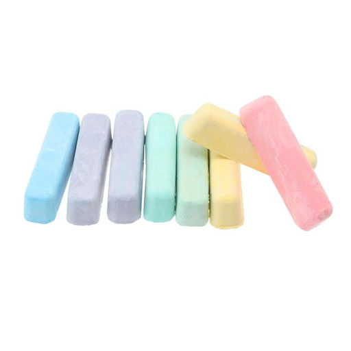 Мелки цветные для асфальта 16 штук, 8 цветов Фантазия, брусок - Calligrata фото 4