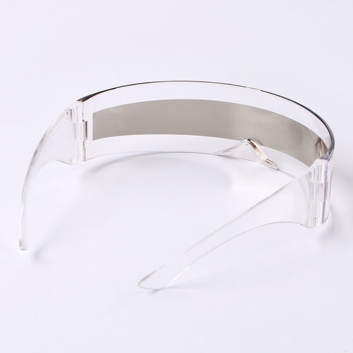 Очки карнавальные сплошные, серебряные