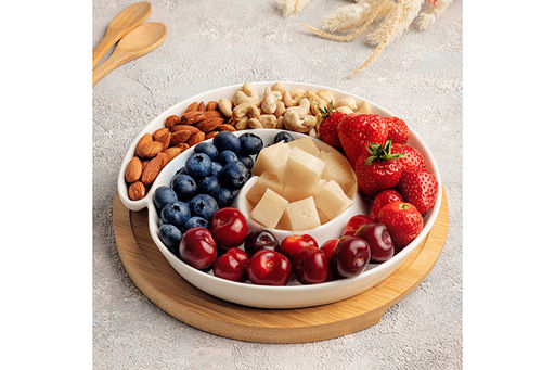 Менажница 21,5*21,5*4 см Улитка цельная на дерев. подставке - Elan gallery фото 2