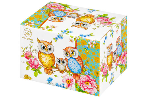 Кружка 250 мл 11*8,5*7 см Совушки, бочонок, NEW BONE CHINA - Elan gallery фото 13