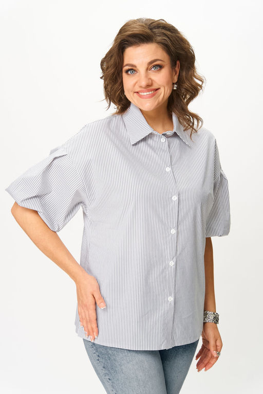 Блуза Svetlana Style 2130 серый полоска