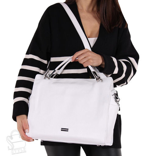 Сумка женская кожаная 98040 white Velina Fabbaino-Safenta/30 в Новосибирске