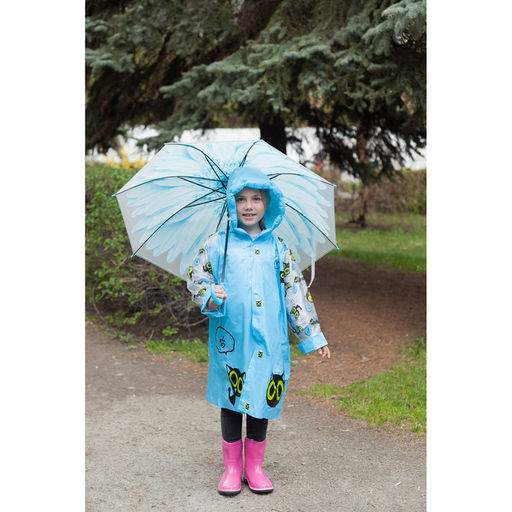 Зонт-трость Гербера, полуавтоматический, со свистком, R=41см, цвет голубой - Simaland фото 5