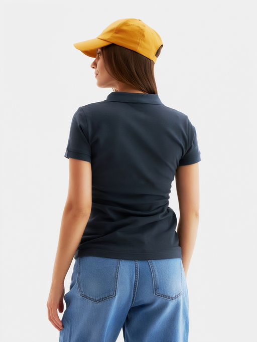 Футболка поло женская MINAKU: Basic line, графит, размер 46