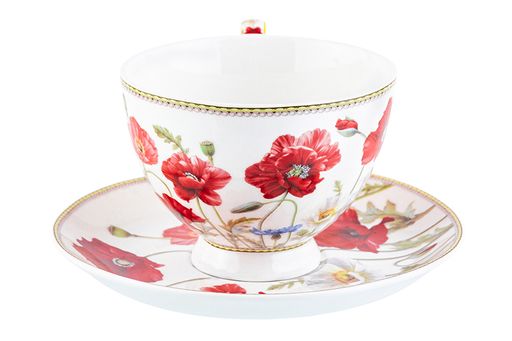 Чайн. пара 2 пр. 300 мл 12,5*9,5*7 см Маки на ножке, NEW BONE CHINA - Elan gallery фото 6